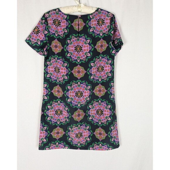 J. Crew Dress 6 Women's Medallion Print Short Sleeve Shift Pullover - Picture 3 of 5